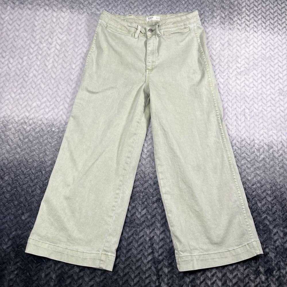 OAT New York High‎ Rise Wide Leg Baggy Denim 8/29 Beige Tan Boho